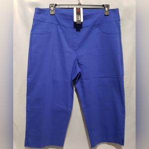 Plus size 20W Ruby Rd Royal Blue Capris
